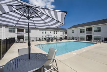 Resort-style swimming pool